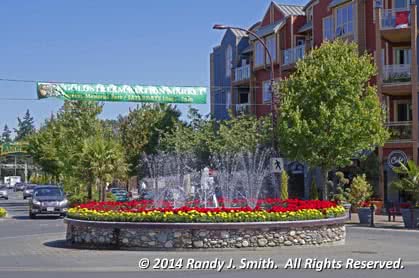 Goldstream village fountain, Langford, BC